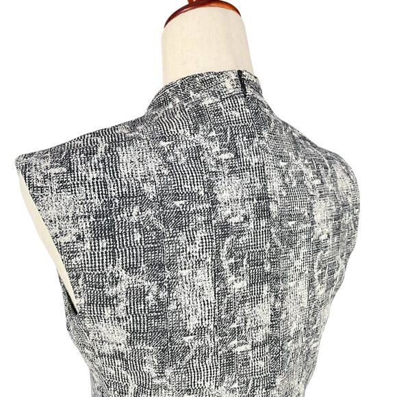 MM LAFLEUR Aditi Sheath Dress in Black & White Crackle Size 6 Career Workwear - Picture 8 of 10